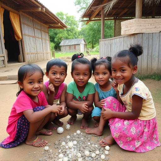 Children from a local village participating in a community project supported by Pearl of Africa Adventures