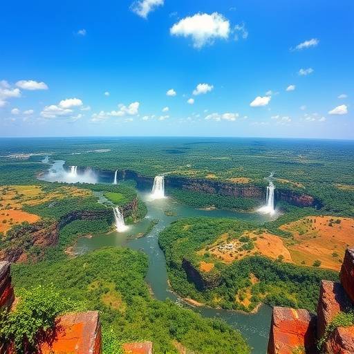 Panoramic view of Murchison Falls National Park, Uganda